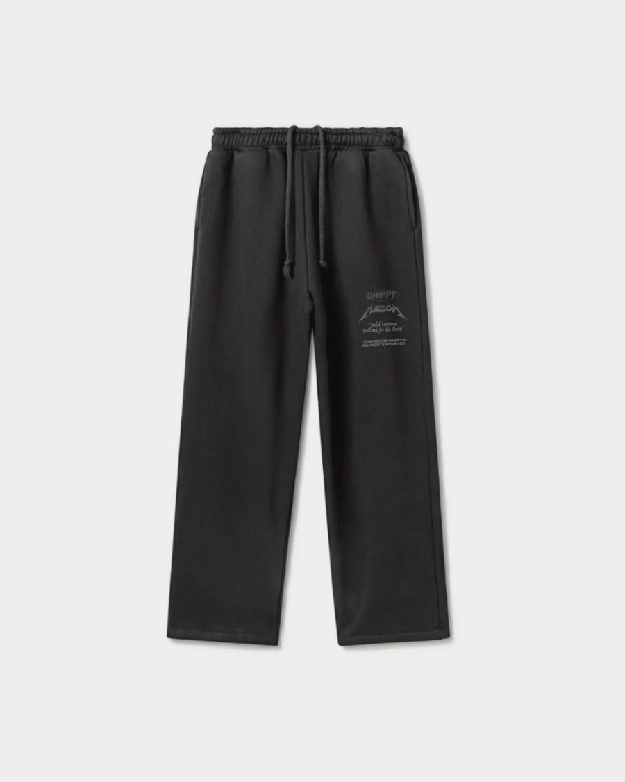 VINTAGE BLACK STRAIGHT-LEG SWEATPANTS