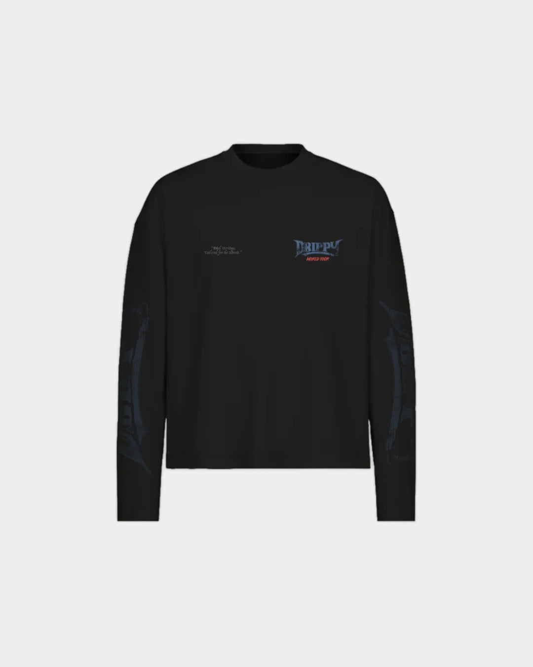 AMERICA BLACK BOXY FIT LONGSLEEVE TEE
