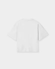 WHITE BOXY FIT REBEL TSHIRT